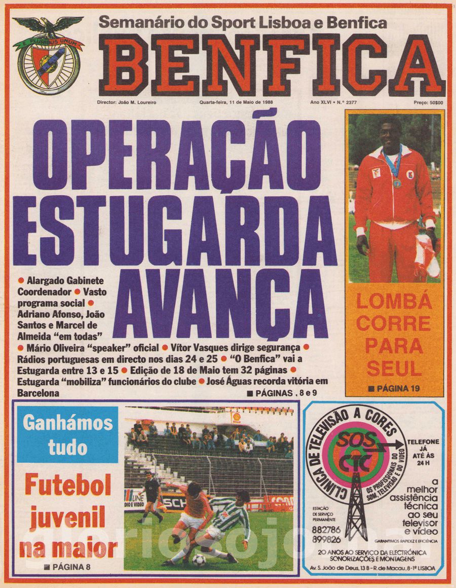 jornal o benfica 2377 1988-05-11